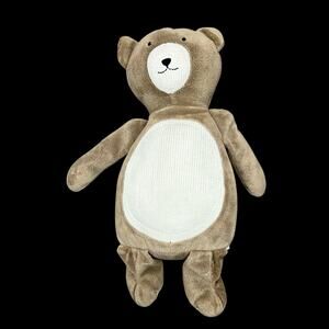 Dwell Studios Brown Bear White Knit Tummy Soft Plush Toy 2017 Crown Crafts
